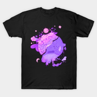 kawaii purple planet environment T-Shirt